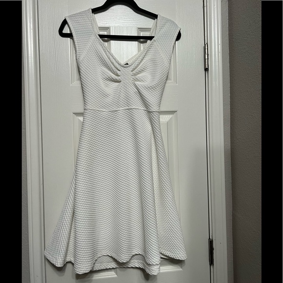 Too Good to Be True Criss Cross Cut Back Ribbed Mini Dress - Picture 4 of 12